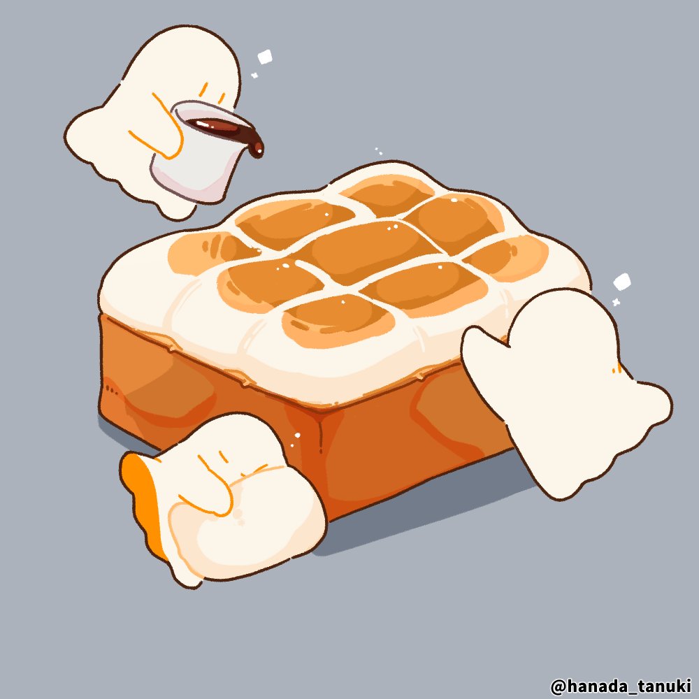 artist_name, bread, bread_slice, chocolate_syrup, commentary_request, floating, food, ghost