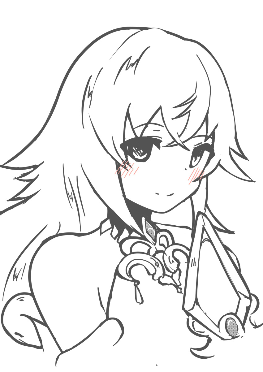 1girl, absurdres, bare_shoulders, choker, cleavage_cutout, closed_mouth, clothing_cutout, cropped_torso