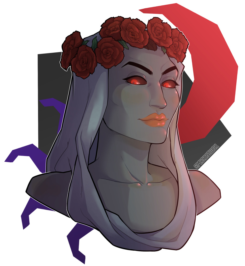 1girl, absurdres, artist_name, azura_(the_elder_scrolls), colored_sclera, colored_skin, commentary, english_commentary