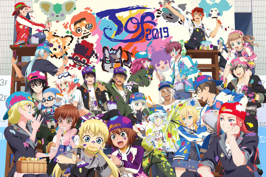 6+boys, 6+girls, artist_request, asbel_lhant, baseball_cap, bienfu_(tales), black_eyes, black_hair