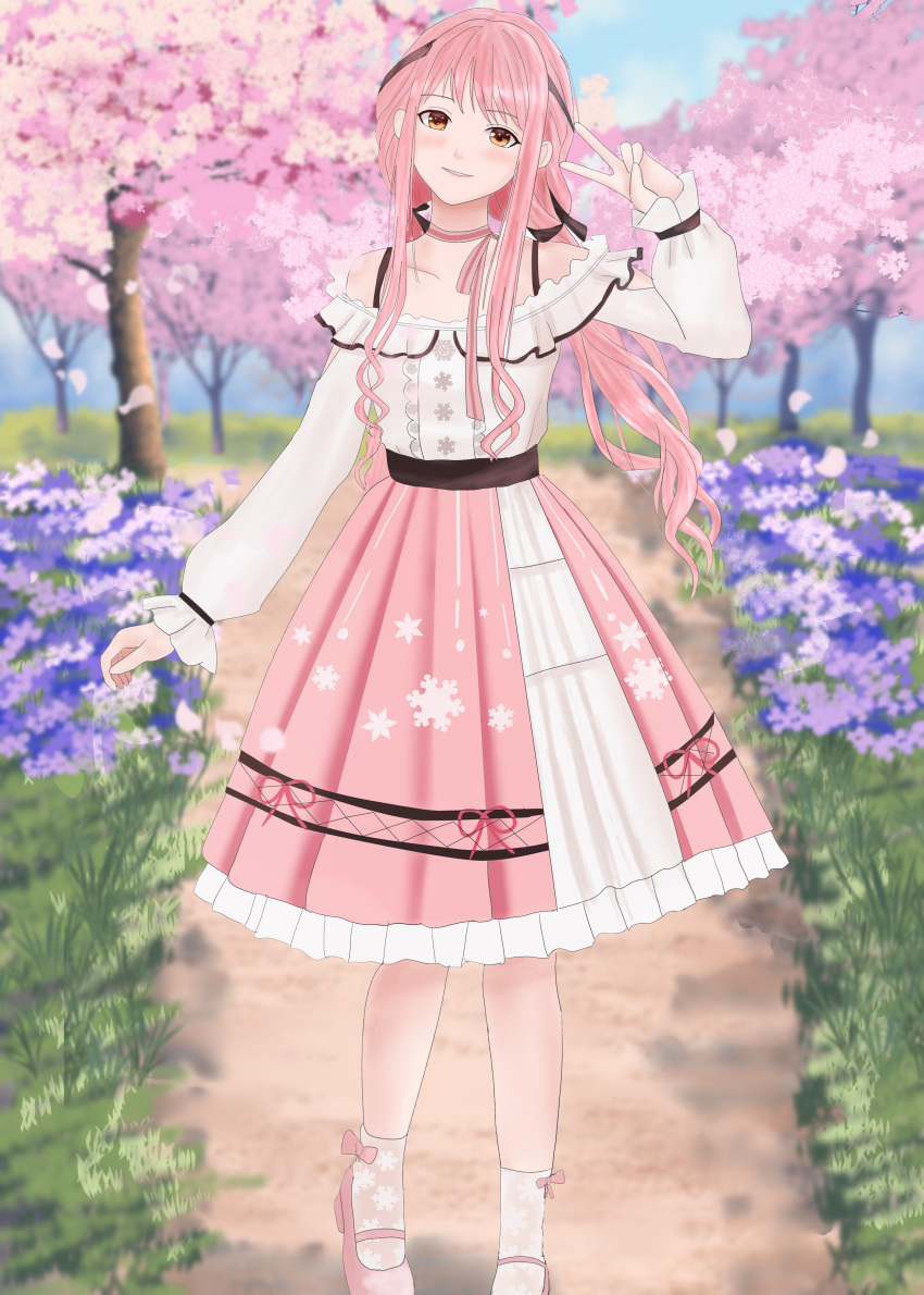 1girl, absurdres, arm_cutout, bare_shoulders, belt, black_belt, black_bow, black_ribbon