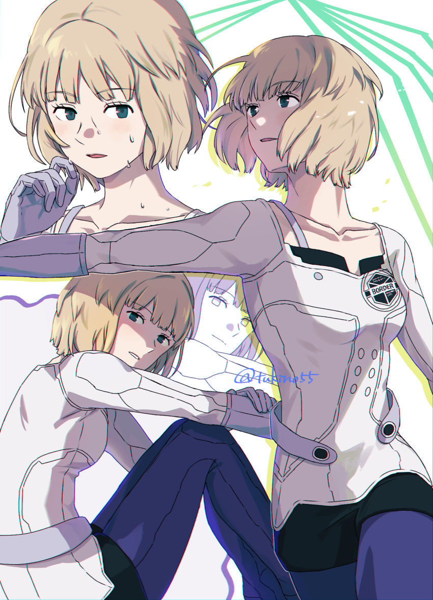 1girl, artist_name, blonde_hair, collarbone, commentary, gloves, highres, looking_at_viewer