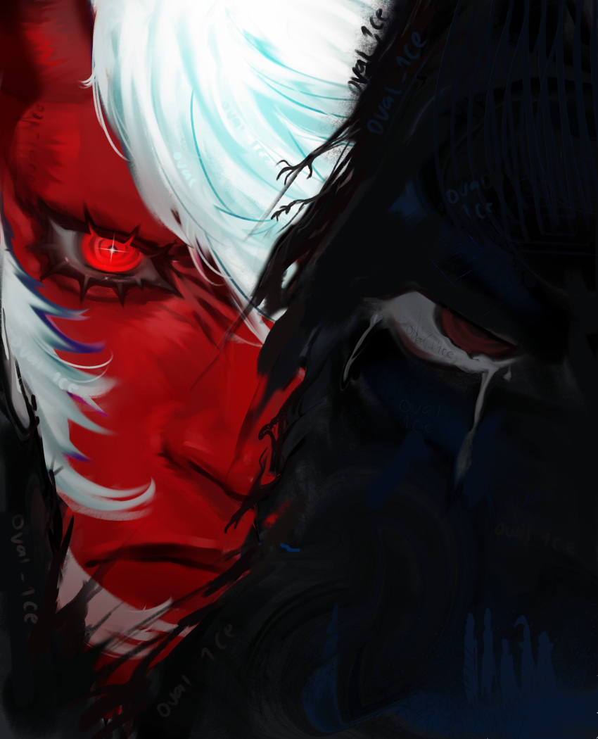 1boy, absurdres, close-up, closed_mouth, colored_skin, commentary, eyelashes, highres