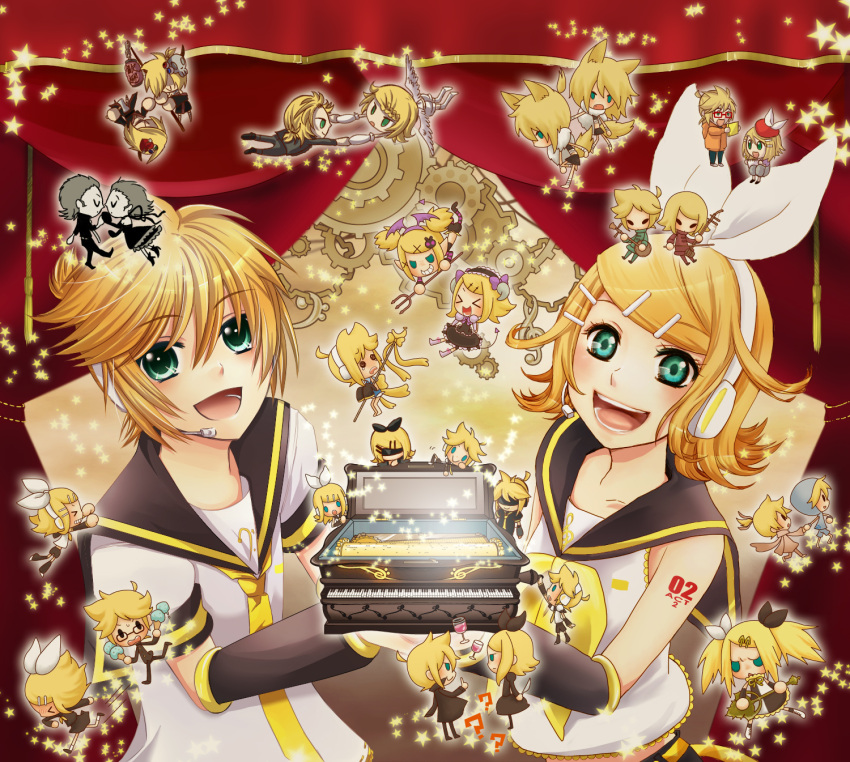 1boy, 1girl, agi_(kankarado), alternate_costume, alternate_hairstyle, artist_collaboration, asymmetrical_clothes, blonde_hair