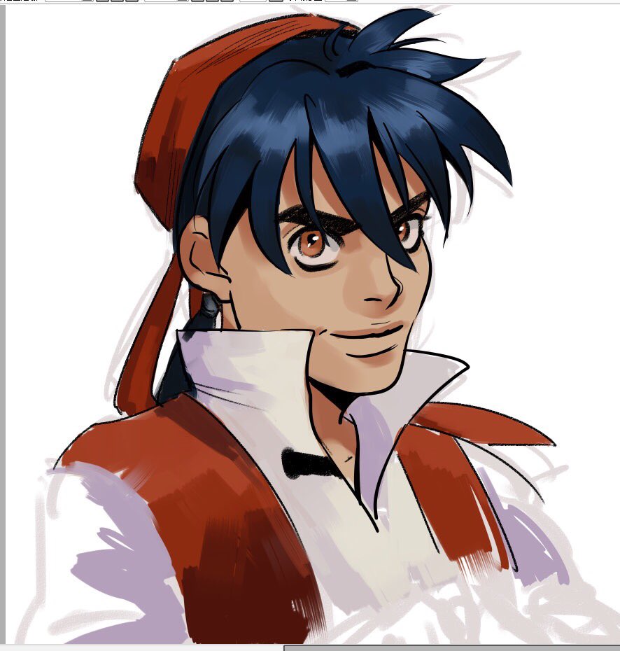 1boy, black_hair, brown_eyes, chuuka_ichiban!, closed_mouth, commentary_request, cropped_shoulders, denisefanta