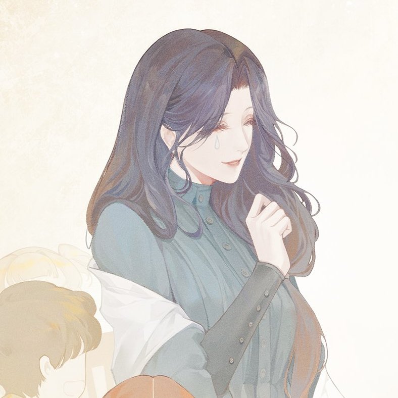 black_hair, child, choryu_desu, closed_eyes, commentary_request, hand_up, jelena_(path_to_nowhere), korean_commentary