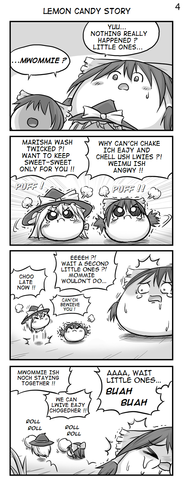 4koma, candy, comic, hakurei_reimu, hard_translated, kiriraitaa, kirisame_marisa, koyukkuri