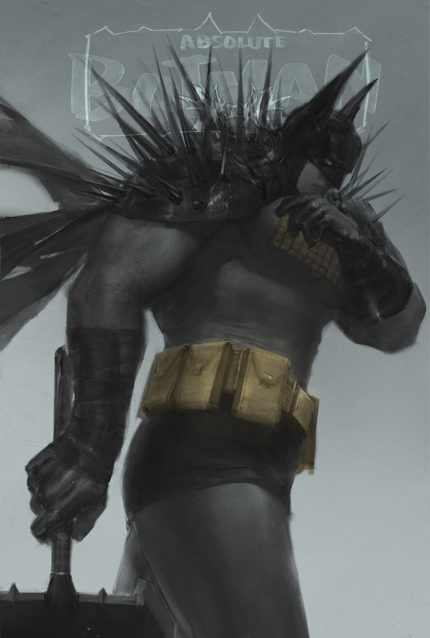 absolute_batman, absolute_dc, axe, back_spikes, bat_mask, batman, batman_(absolute_dc), batman_symbol