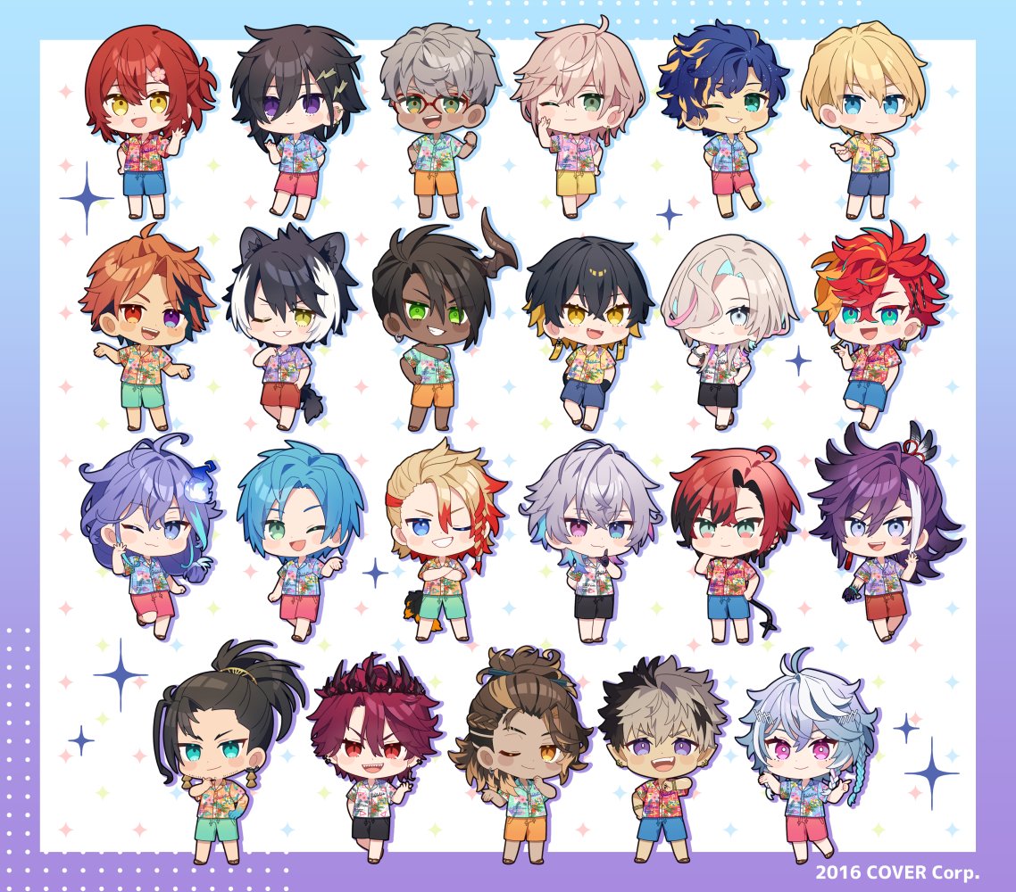 6+boys, akebiashita, animal_ears, antenna_hair, aqua_eyes, aragami_oga, arurandeisu, astel_leda