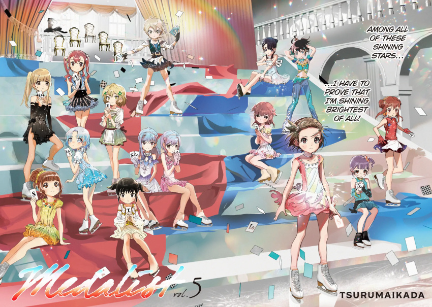 6+girls, anaguma_sakina, arm_behind_back, arms_at_sides, arms_behind_head, artist_request, ashikaga_setsuna, bad_source