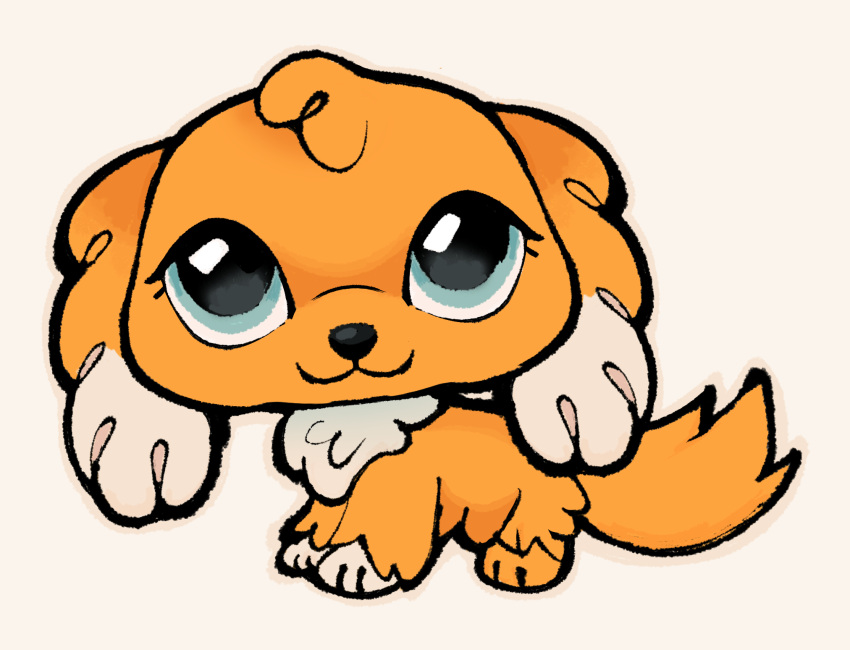 brown_fur, churasha, dog, grey_eyes, highres, littlest_pet_shop, looking_at_viewer, lps_spaniel_10_(g7)