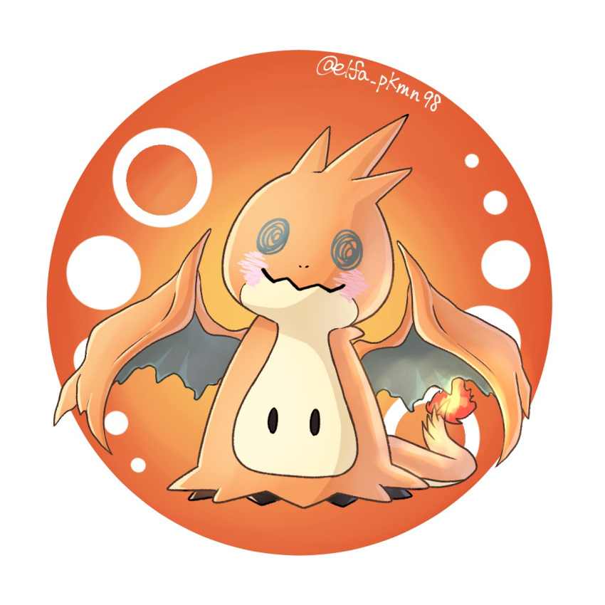 charizard, commentary_request, cosplay, fire, flame-tipped_tail, full_body, highres, looking_at_viewer