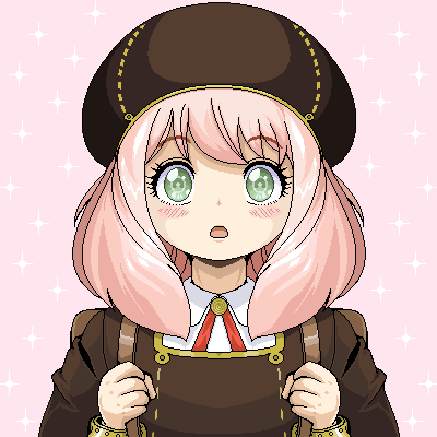 1girl, :o, anya_(spy_x_family), backpack, bag, black_dress, black_hat, blush