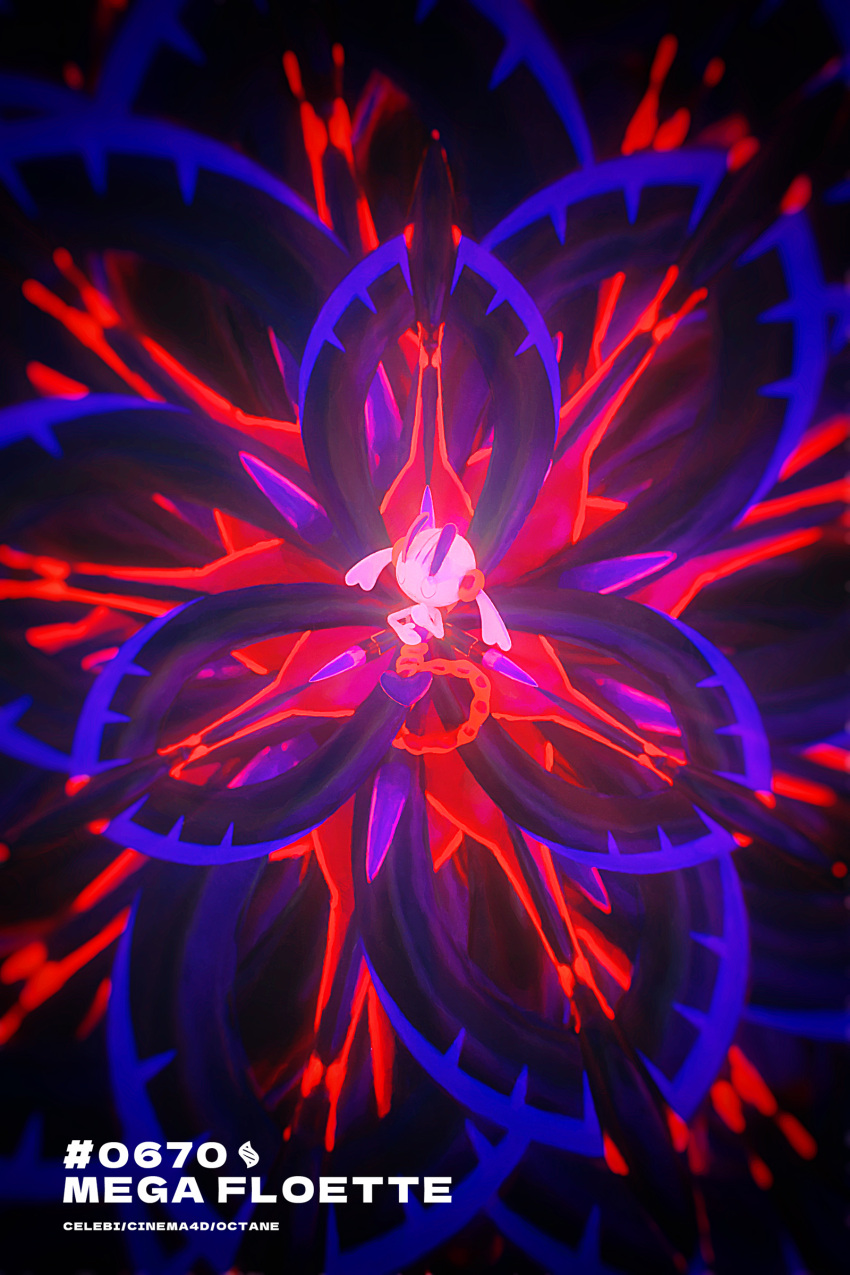 absurdres, antennae, closed_eyes, colored_skin, commentary_request, fairy, floette, floette_(eternal)