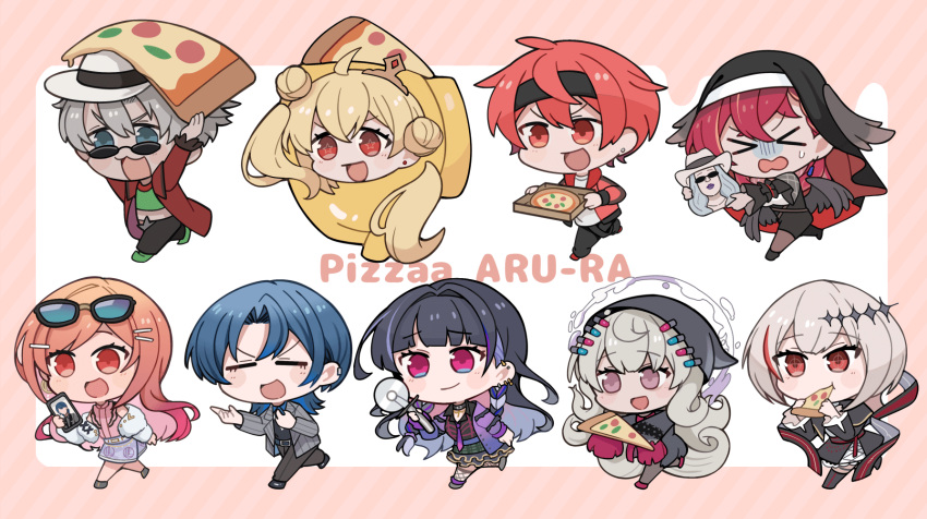 >_<, 2boys, 6+girls, :d, ahoge, among_us, aqua_eyes, arurandeisu