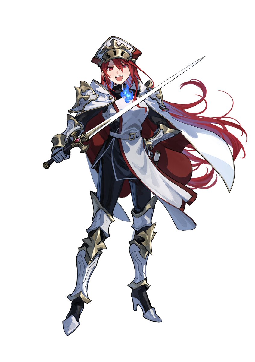 1girl, ahoge, armor, breasts, commentary, cosplay, elizabeth_rose_bloodflame, english_commentary