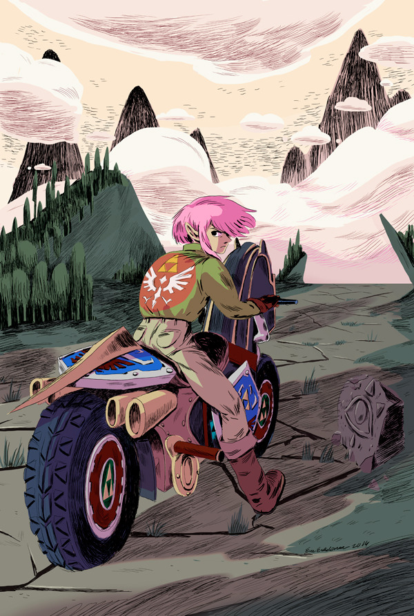 1boy, biker_clothes, boots, clouds, cloudy_sky, commentary, day, english_commentary