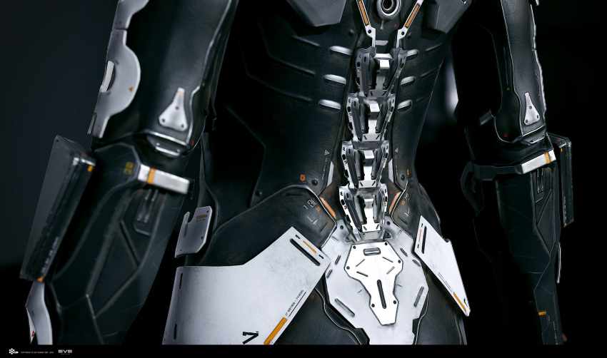 3d, armor, armored_bodysuit, blender_(medium), bodysuit, close-up, commentary, company_logo