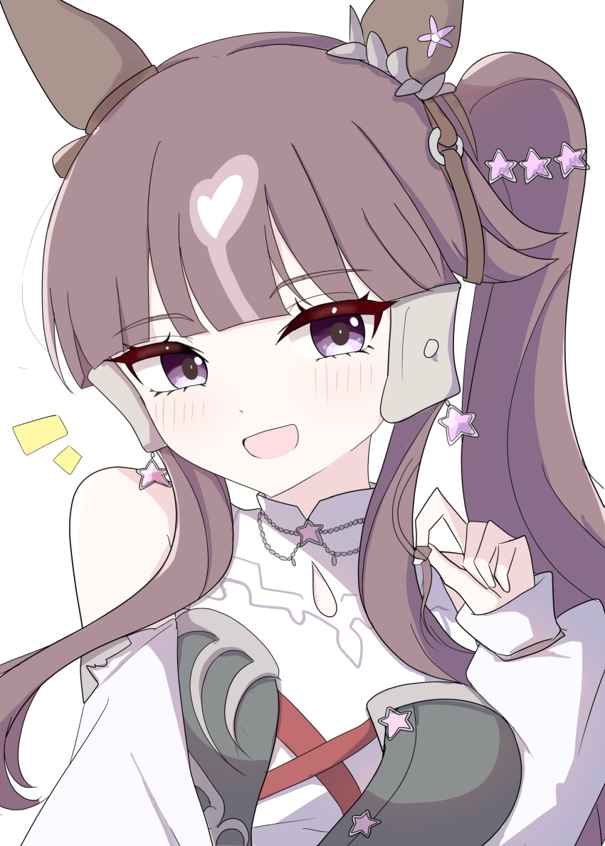 1girl, absurdres, animal_ears, arnolddayo, bare_shoulders, black_vest, blunt_bangs, blush