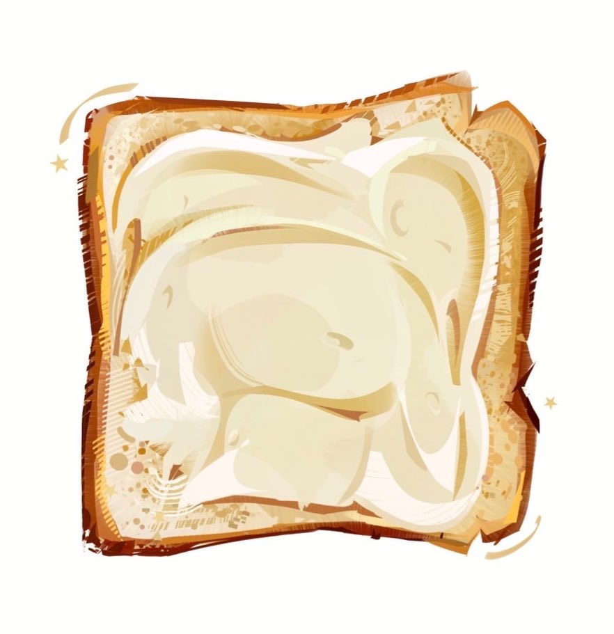 bread, bread_slice, cream_cheese, food, food_focus, lizon_breketon, no_humans, original