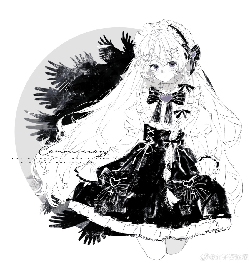 1girl, absurdres, bonnet, bow, bowtie, chinese_commentary, closed_mouth, commentary_request