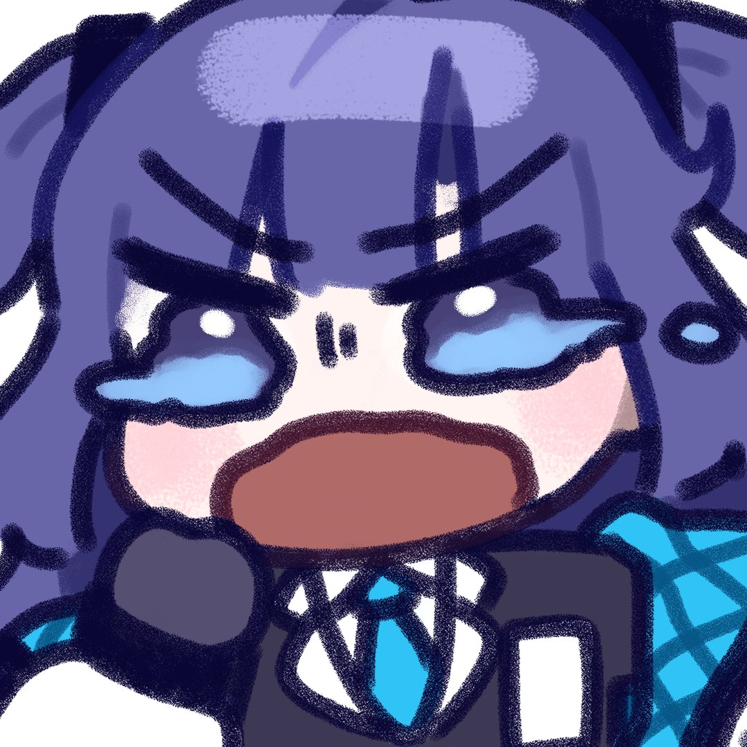 1girl, black_gloves, black_jacket, blue_archive, blue_eyes, blue_hair, crying, crying_with_eyes_open