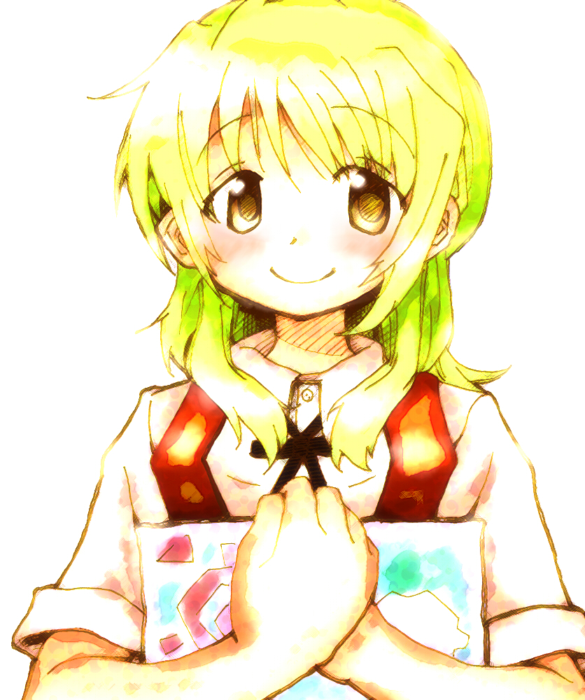 blush, hidamari_sketch, miyako, school_uniform, shuu_(sirokumasabu), smile