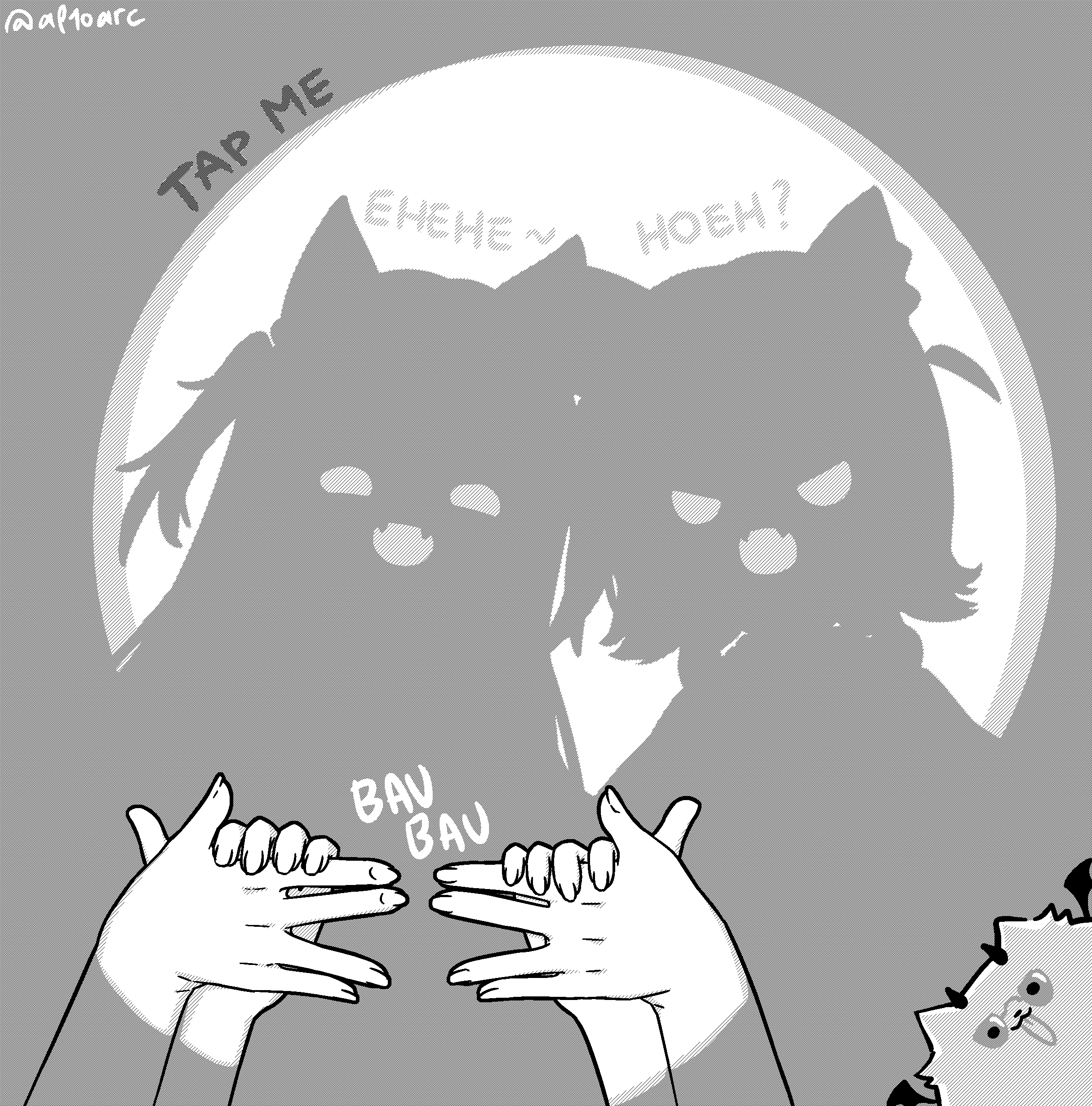 absurdres, alten, animal_ears, demon_horns, demon_wings, dog_ears, dog_girl, dog_shadow_puppet