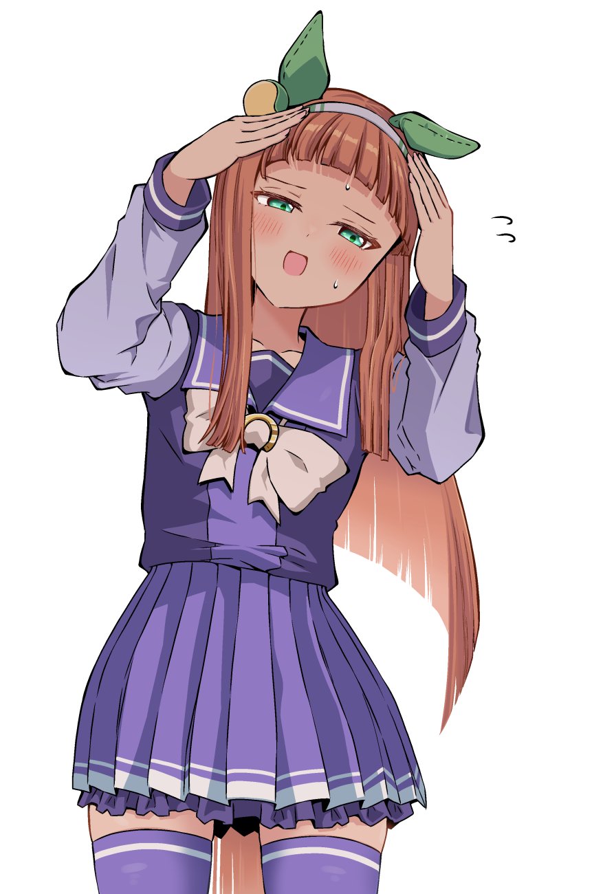 1girl, alternate_hairstyle, animal_ears, blunt_bangs, blunt_ends, blush, check_commentary, commentary_request