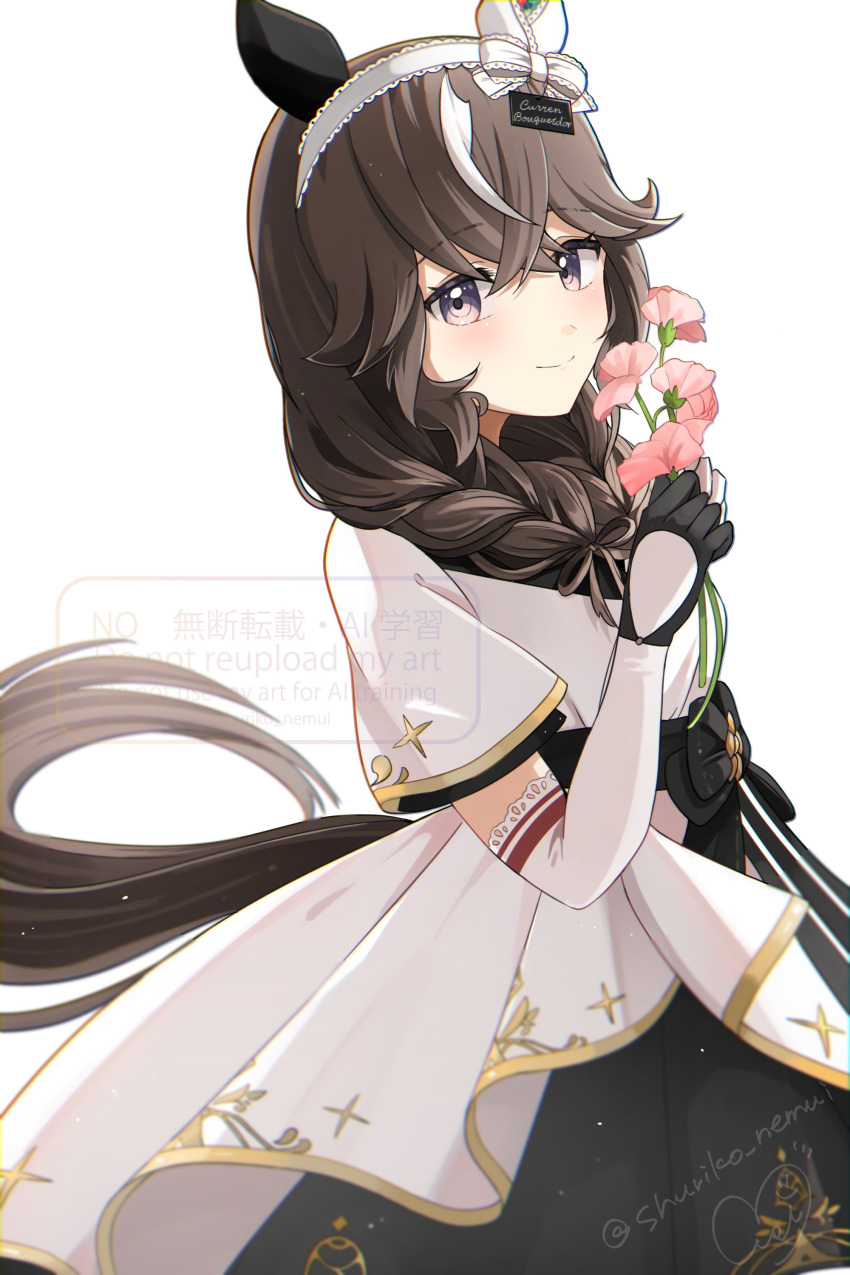 1girl, absurdres, animal_ears, artist_name, breasts, brown_eyes, brown_hair, commentary_request