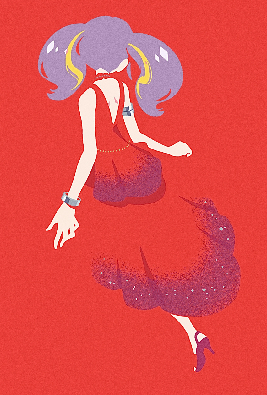 1girl, aikatsu!_(series), aikatsu_planet!, blending, blonde_streaks, bracelet, commentary_request, dress