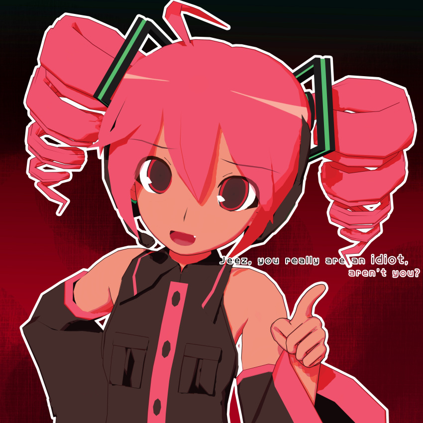 1girl, 3d, :d, absurdres, ahoge, animasa_model_(mikumikudance), bare_shoulders, black_shirt