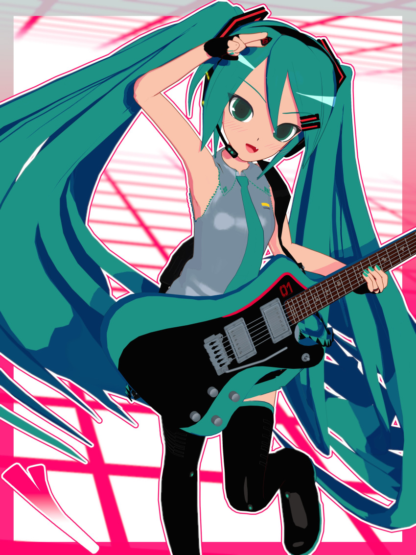1girl, 3d, absurdres, animasa_model_(mikumikudance), aqua_eyes, aqua_hair, aqua_necktie, black_boots