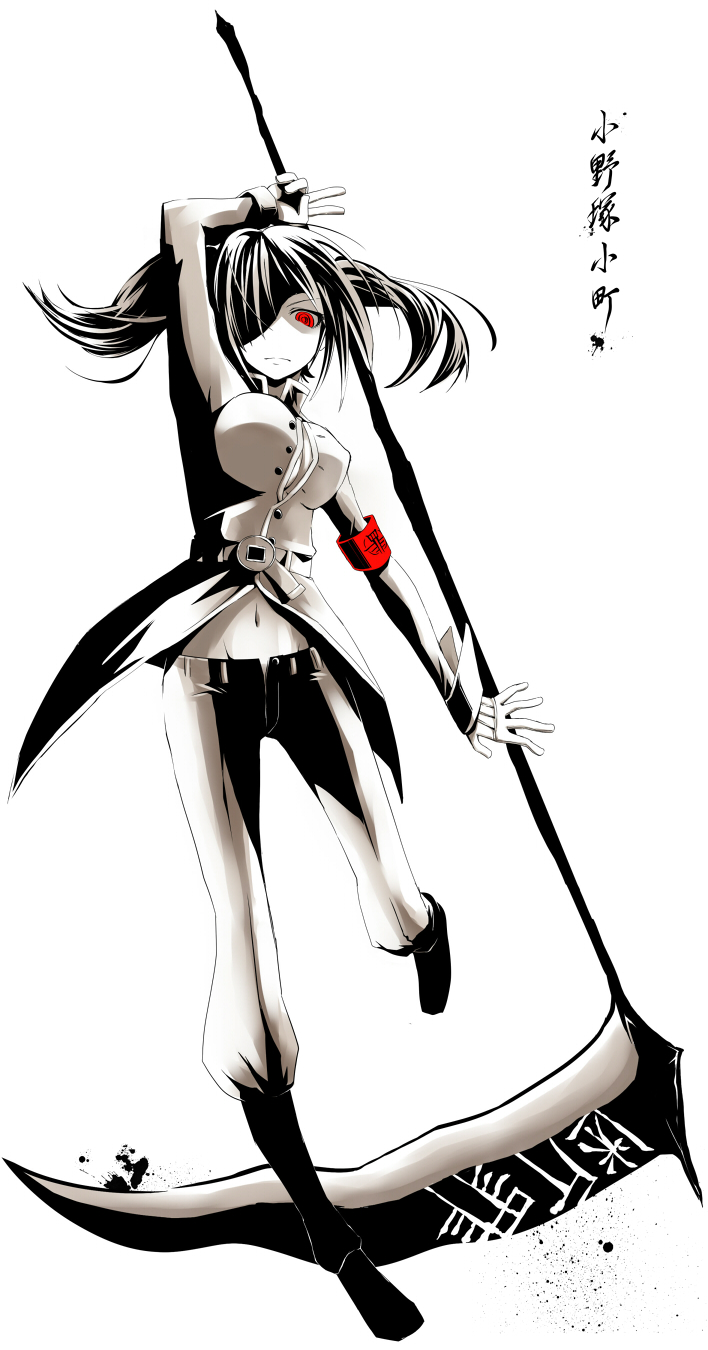 armband, bisuke_(k_step2009), breasts, character_name, eyepatch, hair_over_one_eye, highres, k_step2009