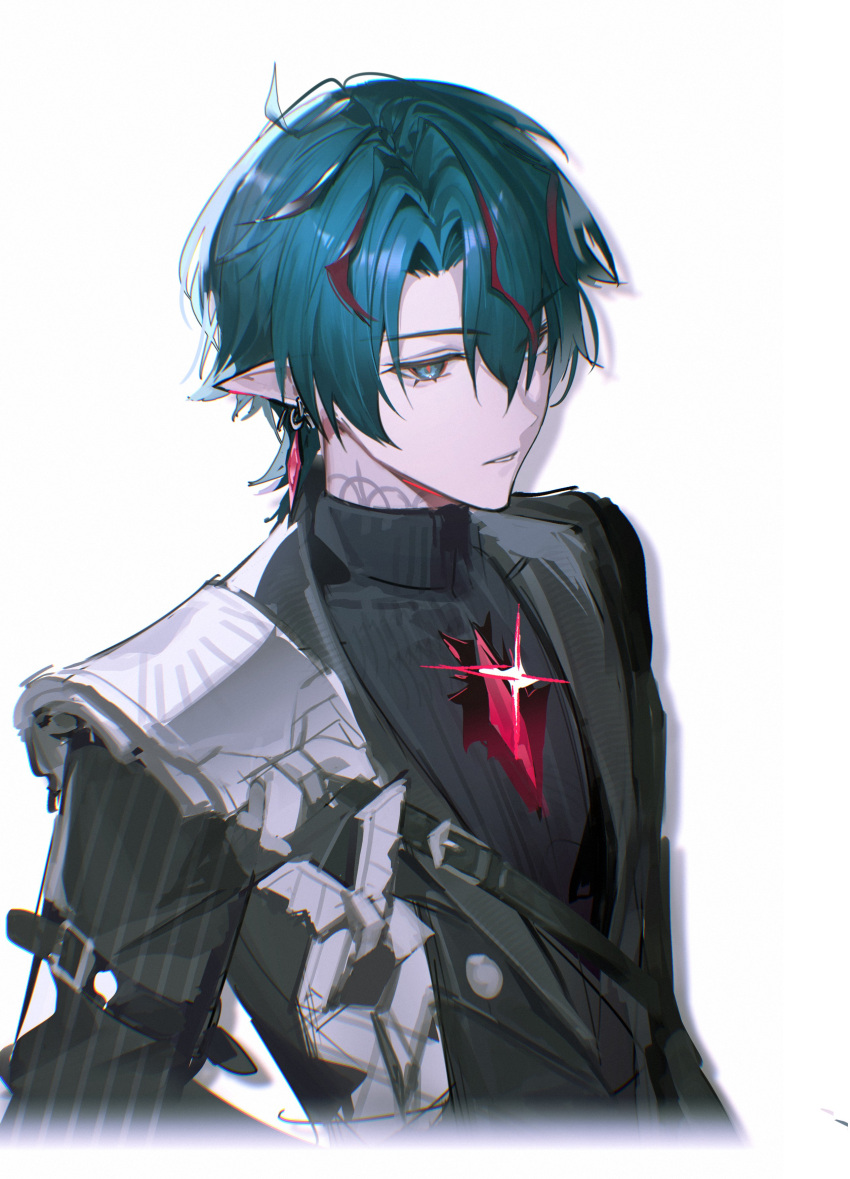 1boy, absurdres, arknights, arknights:_endfield, arm_belt, belt, belt_buckle, black_belt