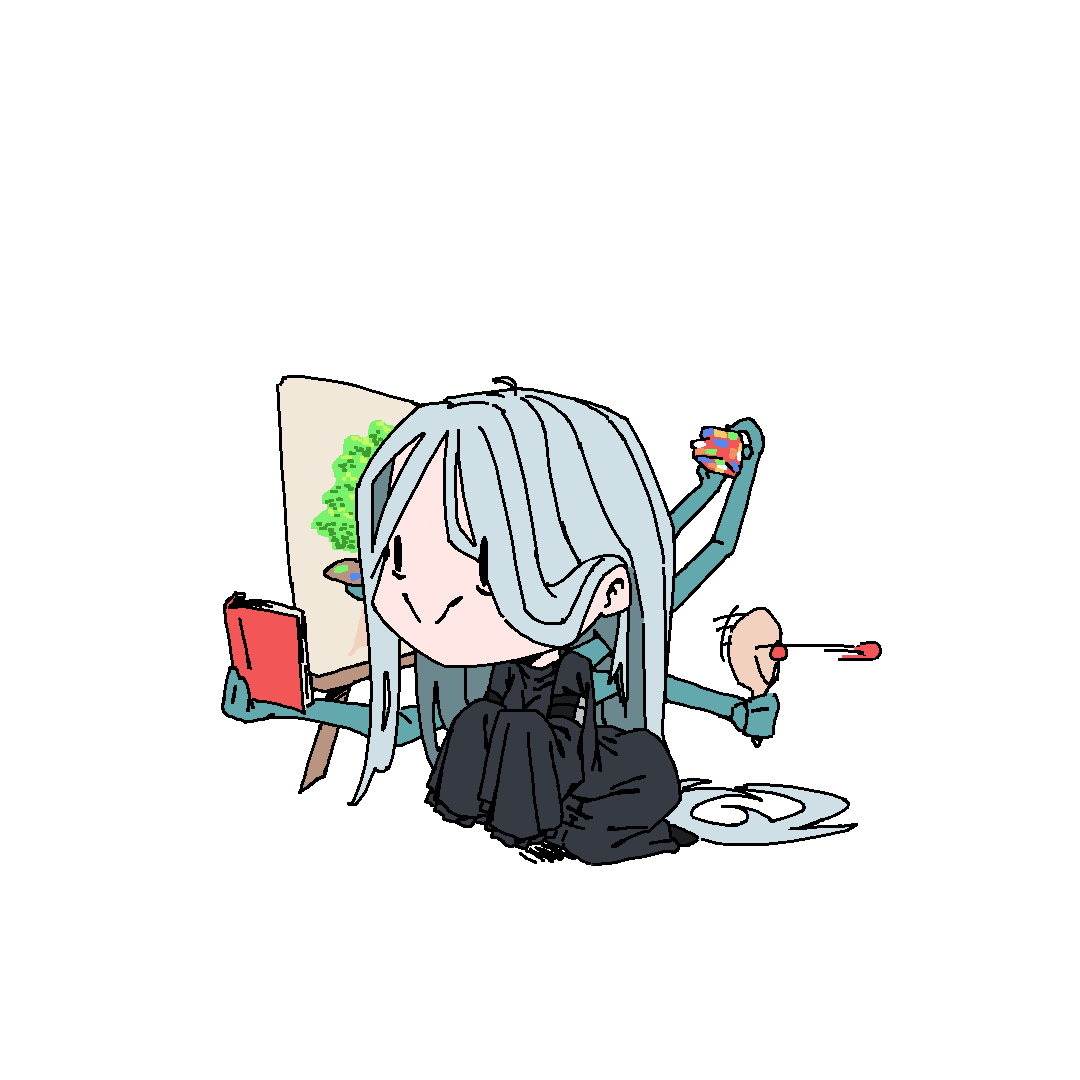 1girl, adventurequest, adventurequest_worlds, artix_entertainment, bags_under_eyes, black_robe, book, chibi