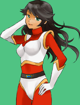 black_hair, bodysuit, dark_skin, great_mazinger, green_eyes, honoo_jun, mazinger_z, smile