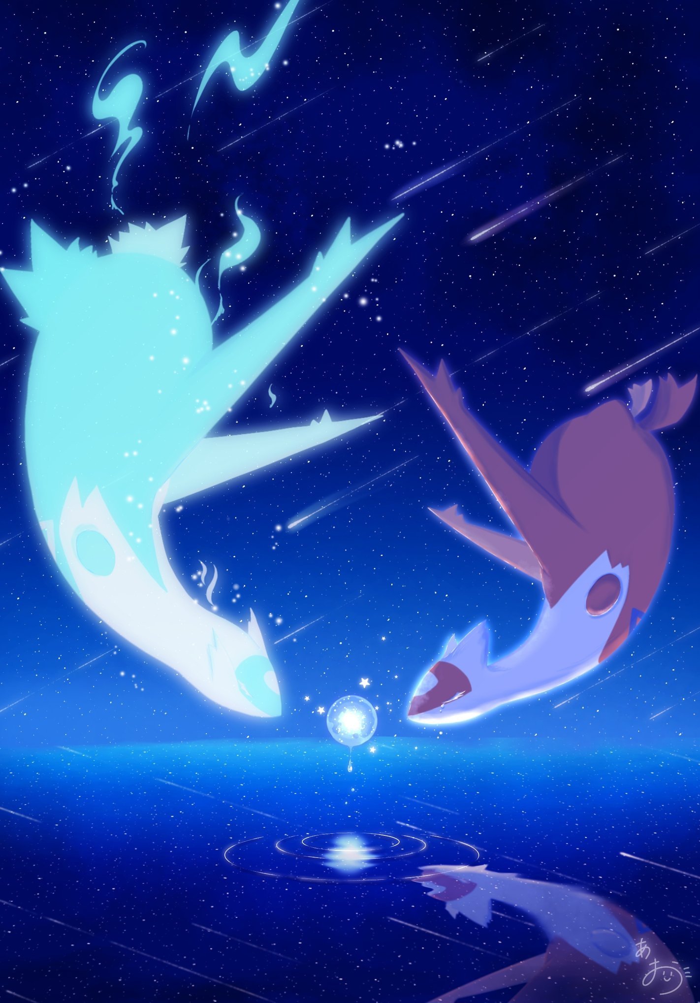 closed_eyes, commentary_request, crying, dragon, full_body, ghost, highres, latias