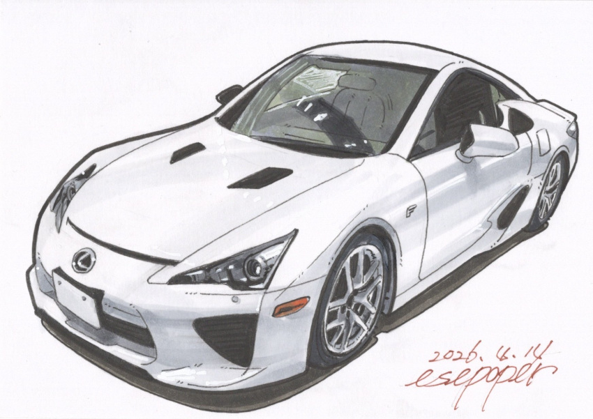 car, commentary_request, dated, deformed, esepoper, highres, lexus, lexus_lfa