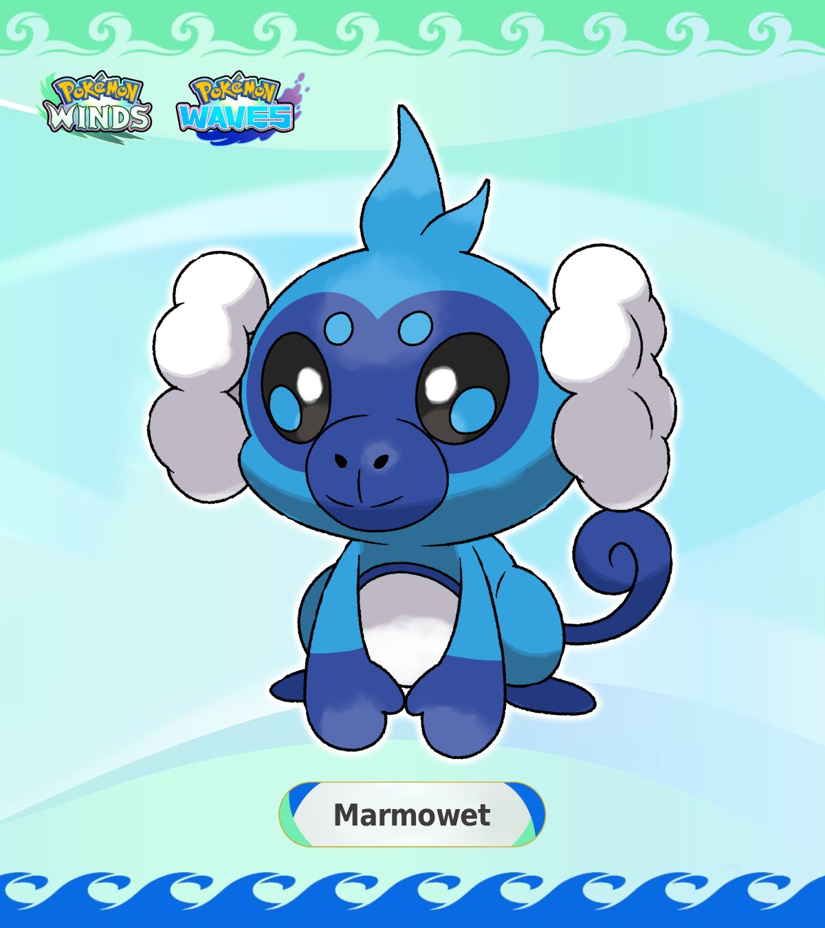 abstract_background, blue_fur, cardnlh, character_name, copyright_logo, copyright_name, fakemon, highres