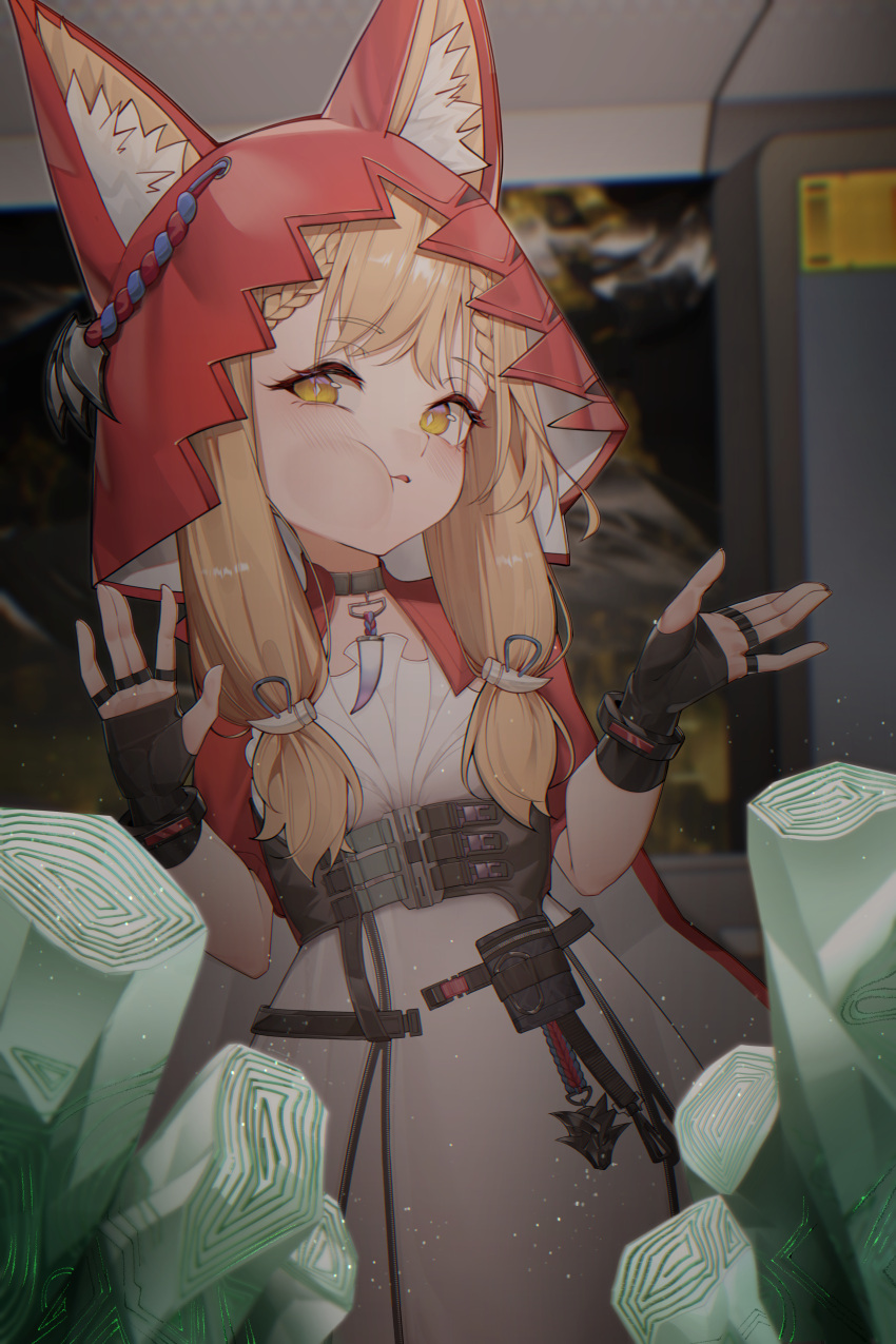 1girl, absurdres, animal_ear_fluff, animal_ears, arknights, arknights:_endfield, belt, black_gloves