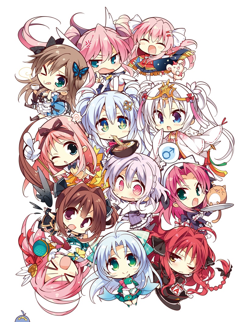 >_<, >_o, +_+, 1boy, 6+girls, :d, ;q, @_@
