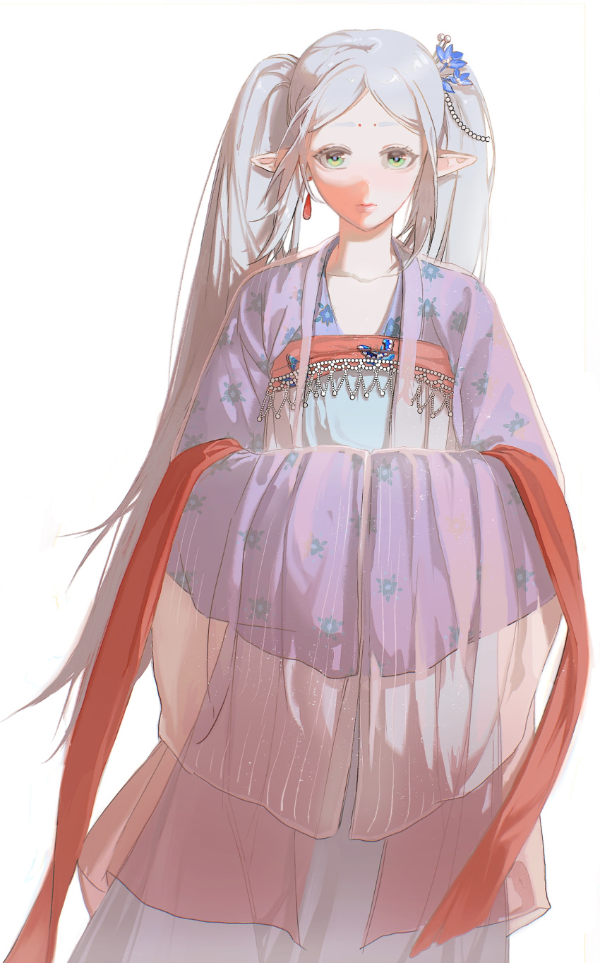 1girl, alternate_costume, chinese_clothes, chinese_commentary, closed_mouth, collarbone, commentary_request, cowboy_shot