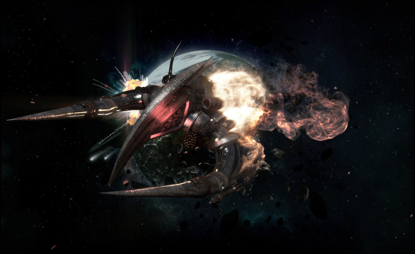 3d, after_effects_(medium), angel_cartel_(eve_online), asteroid, attack_ship_(eve_online), autodesk_3ds_max_(medium), boulder, commentary