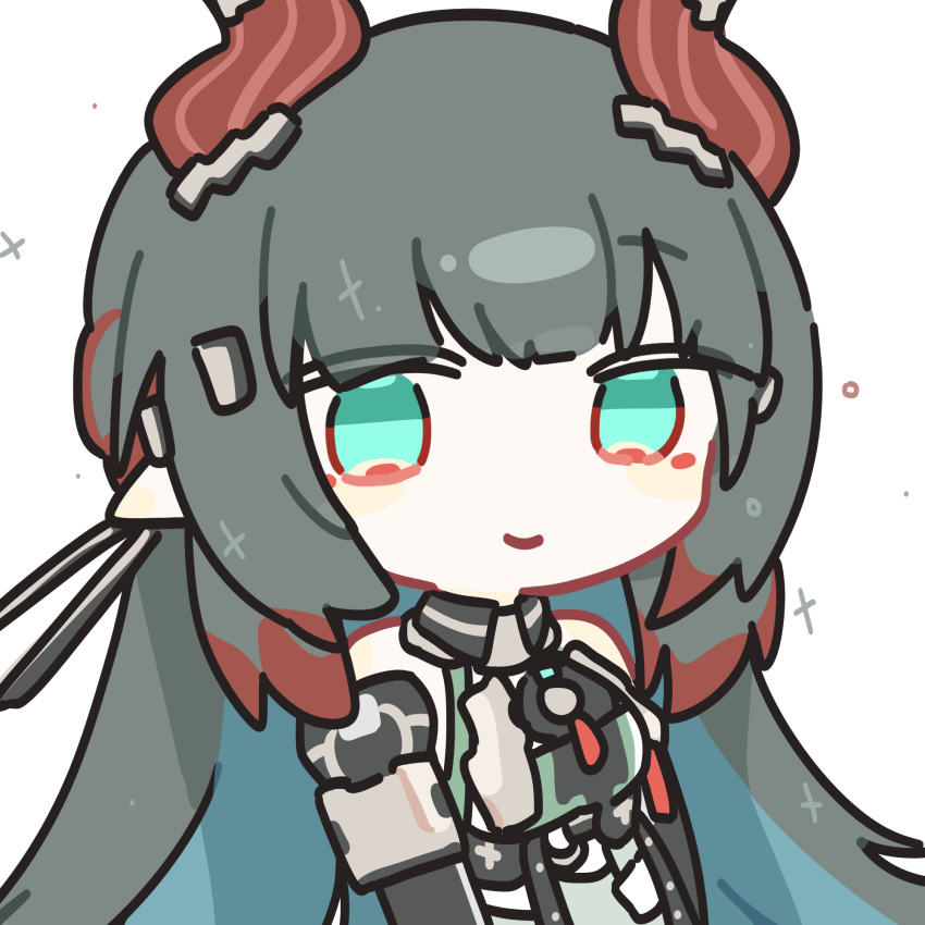 1girl, arknights, arknights:_endfield, black_hair, breasts, closed_mouth, commentary_request, coyuz