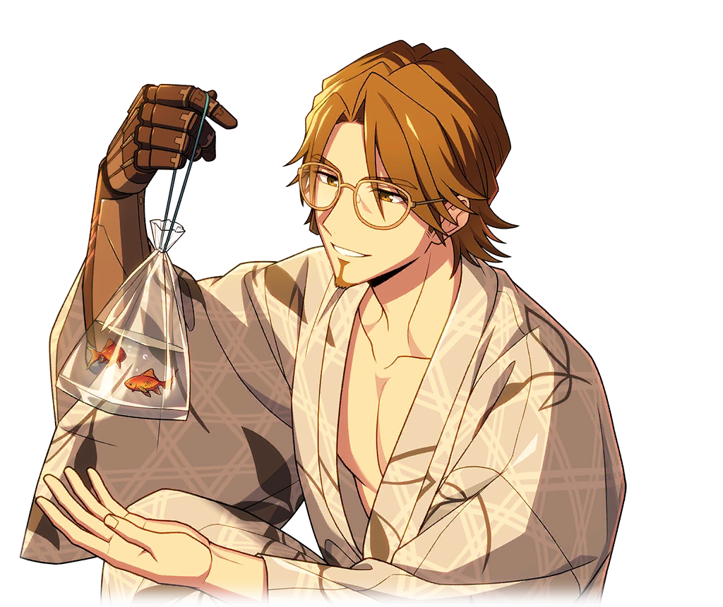 1boy, bag, bagged_fish, brown_eyes, brown_hair, cum, cum_on_body, facial