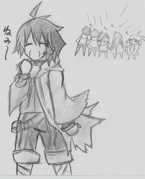 5girls, ahoge, aussa, choker, coat, dharc, eria, hiita