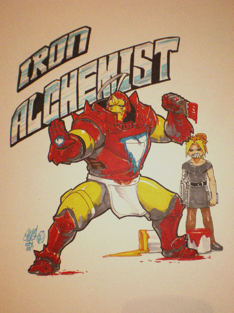 alphonse_elric, alternate_costume, armor, blonde_hair, braid, brothers, cosplay, edward_elric