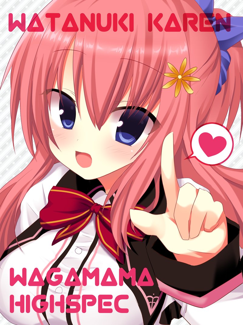 1girl, :d, ameno_ame, blue_bow, blue_eyes, blush, bow, bowtie