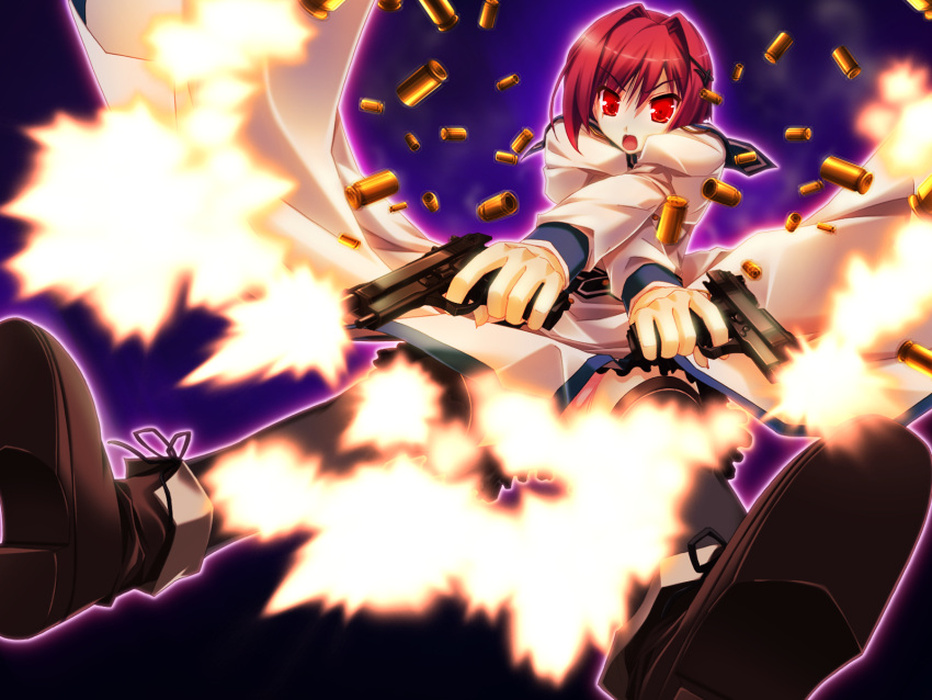 bloody_rondo, game_cg, gun, nikaidou_rinko, red_eyes, red_hair, redhead, sakaki_maki